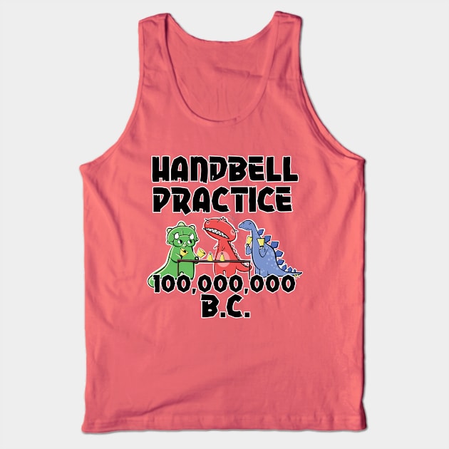 Handbell Practice 100,000,000 B.C. Cute Dinosaurs Ringers Tank Top by SubtleSplit